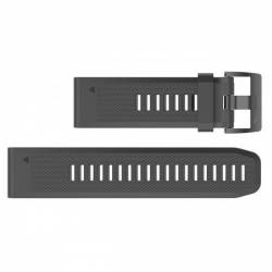 Bracelet Silicone QuickFit pour Montre Garmin Fenix 5X - Noir
