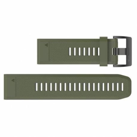 Bracelet Silicone QuickFit pour Montre Garmin Fenix 5X - Vert