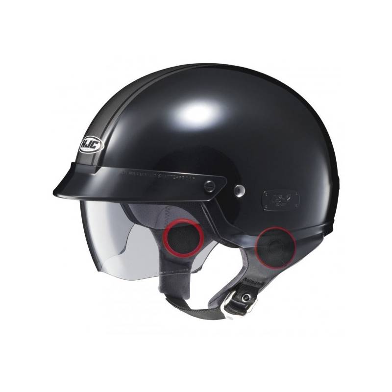 Flat headphones for motorcycle helmet